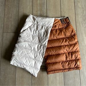 Asymmetrical insulated skirt, Pink, copper & black sz S